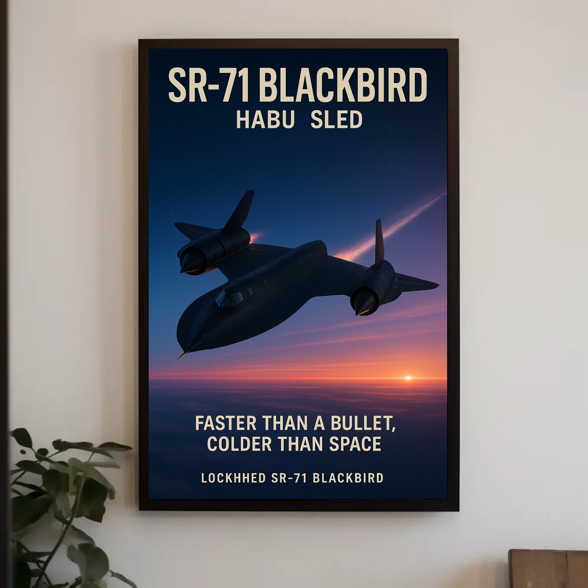 SR-71 Blackbird Vintage Aviation Cold War Military Poster