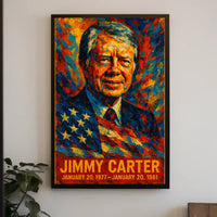 Jimmy Carter 39th President of the United States Glitch Hop Art Poster
