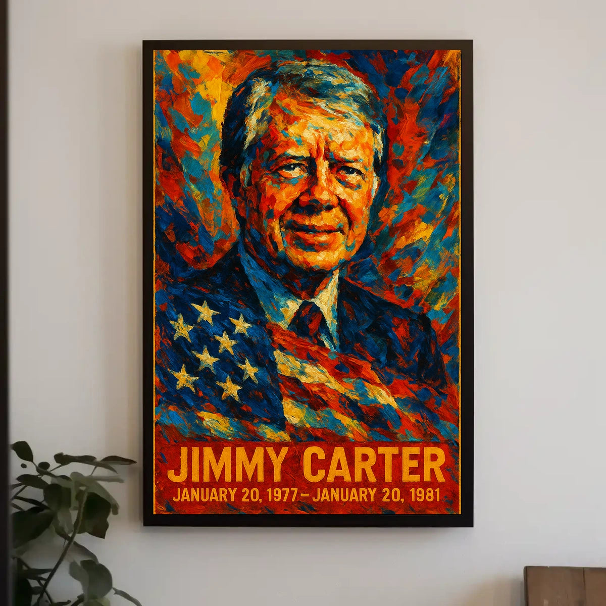 Jimmy Carter 39th President of the United States Glitch Hop Art Poster