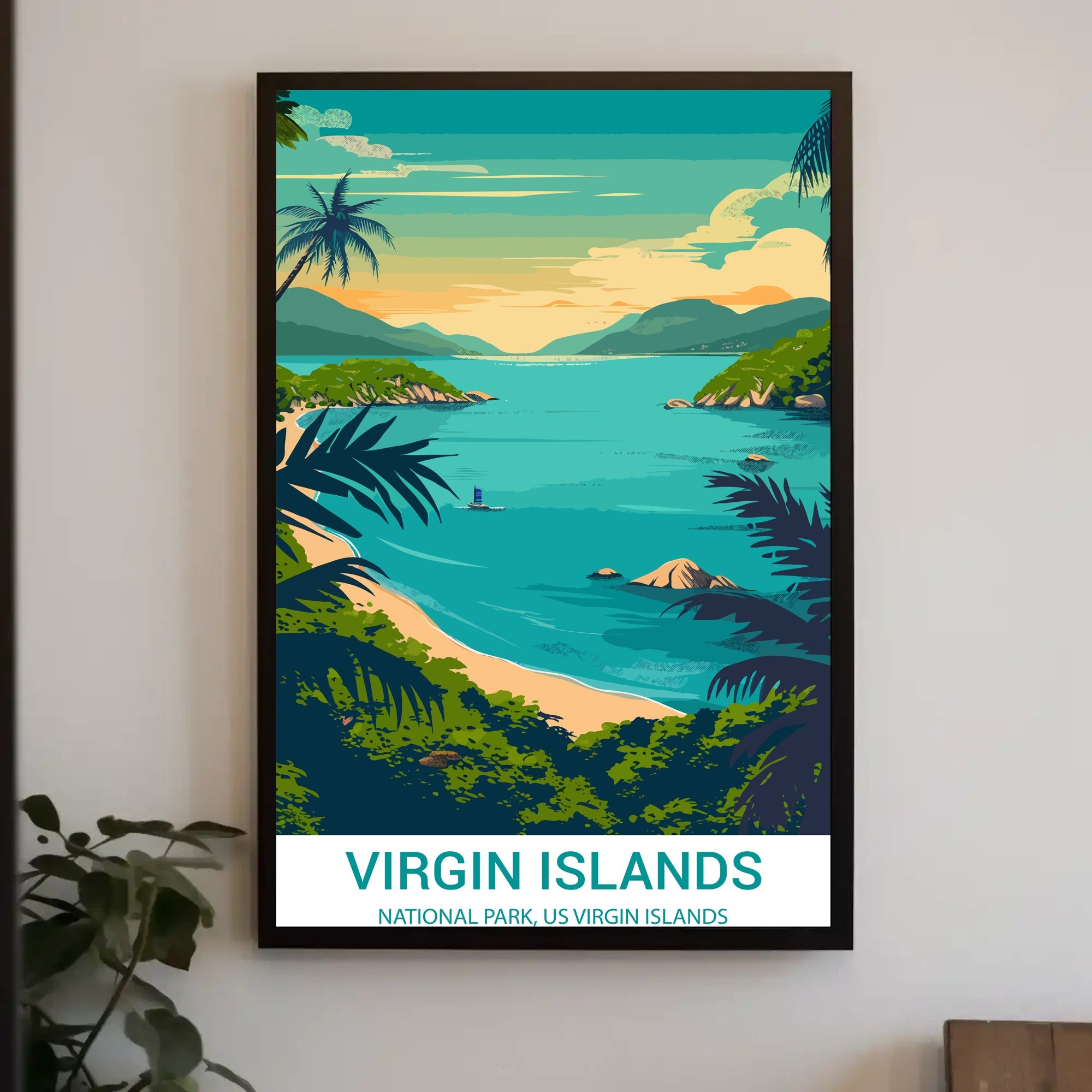 Scenic Virgin Islands National Park Travel Poster