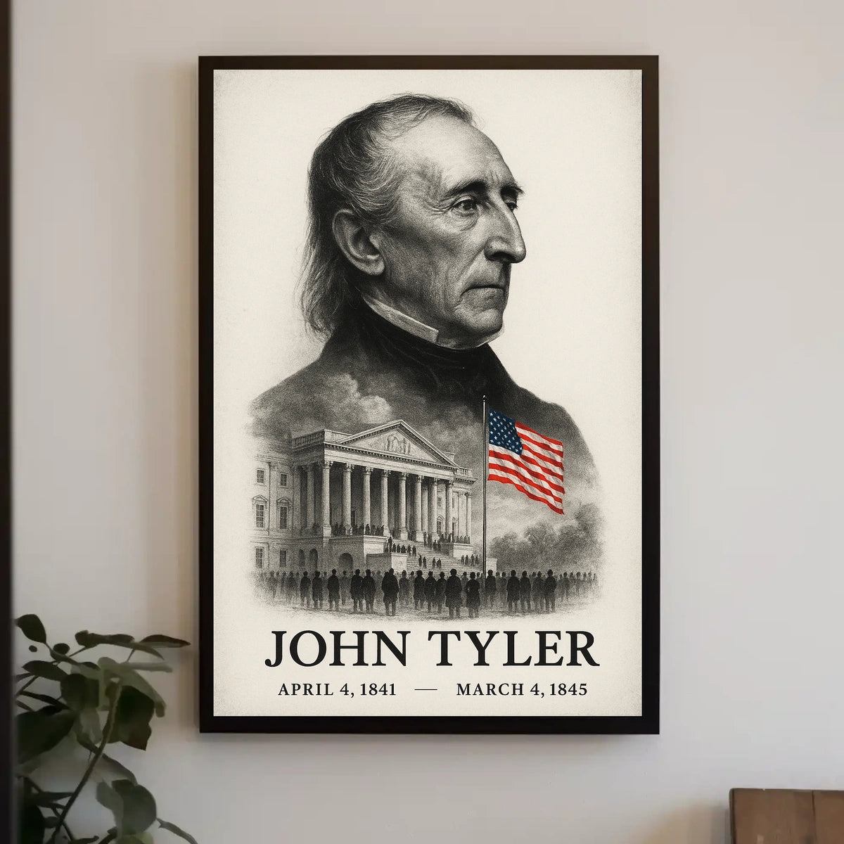 John Tyler 10th President of the United States Reflections Poster