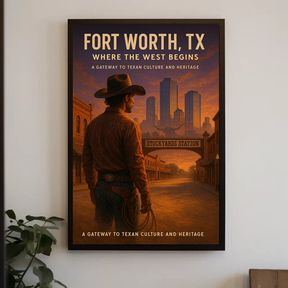 Fort Worth, TX Where the West Begins Poster