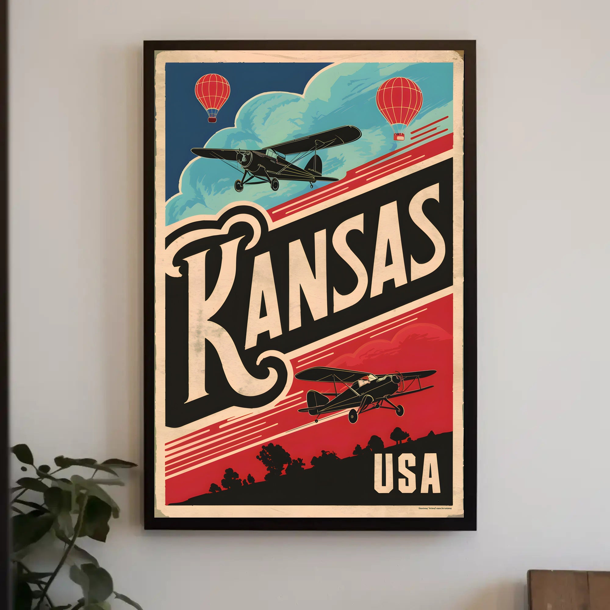 Vintage Kansas Travel Poster
