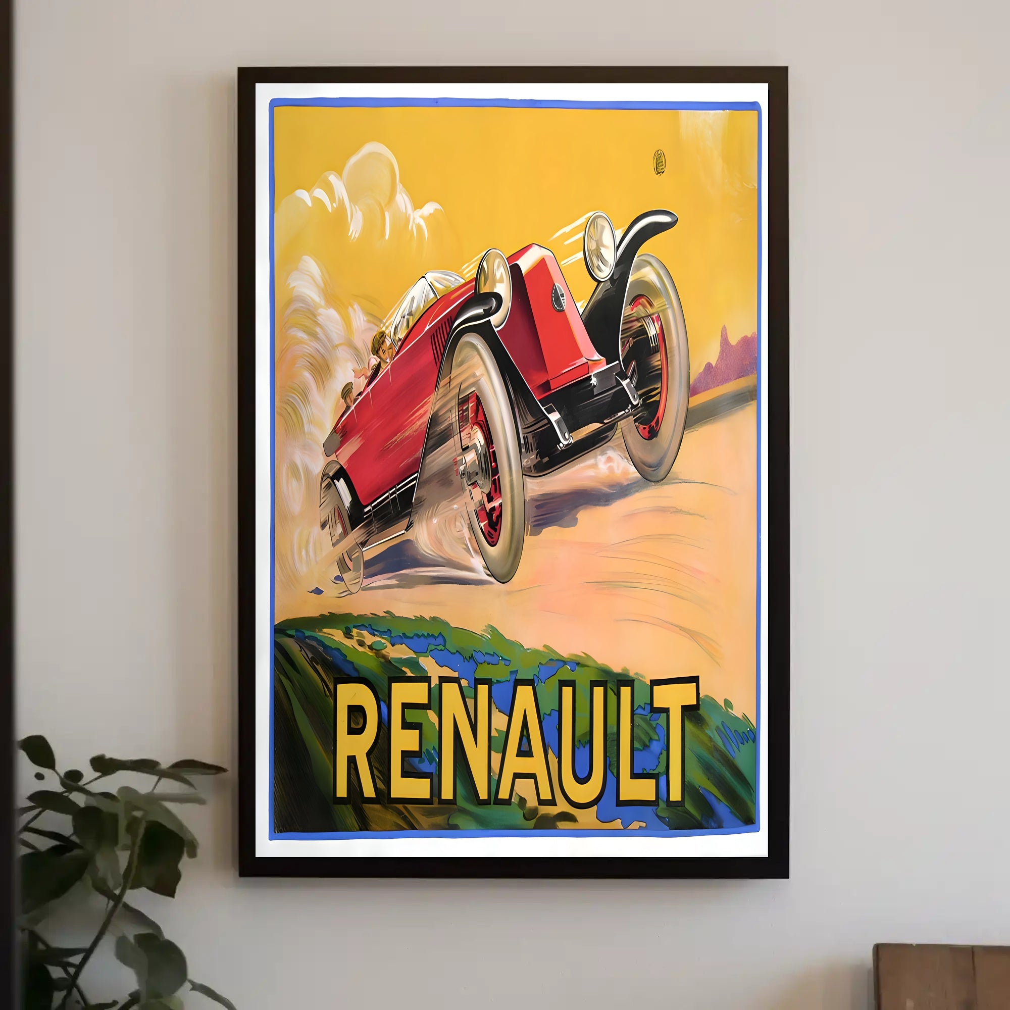 Vintage Renault Car Advertisement Poster