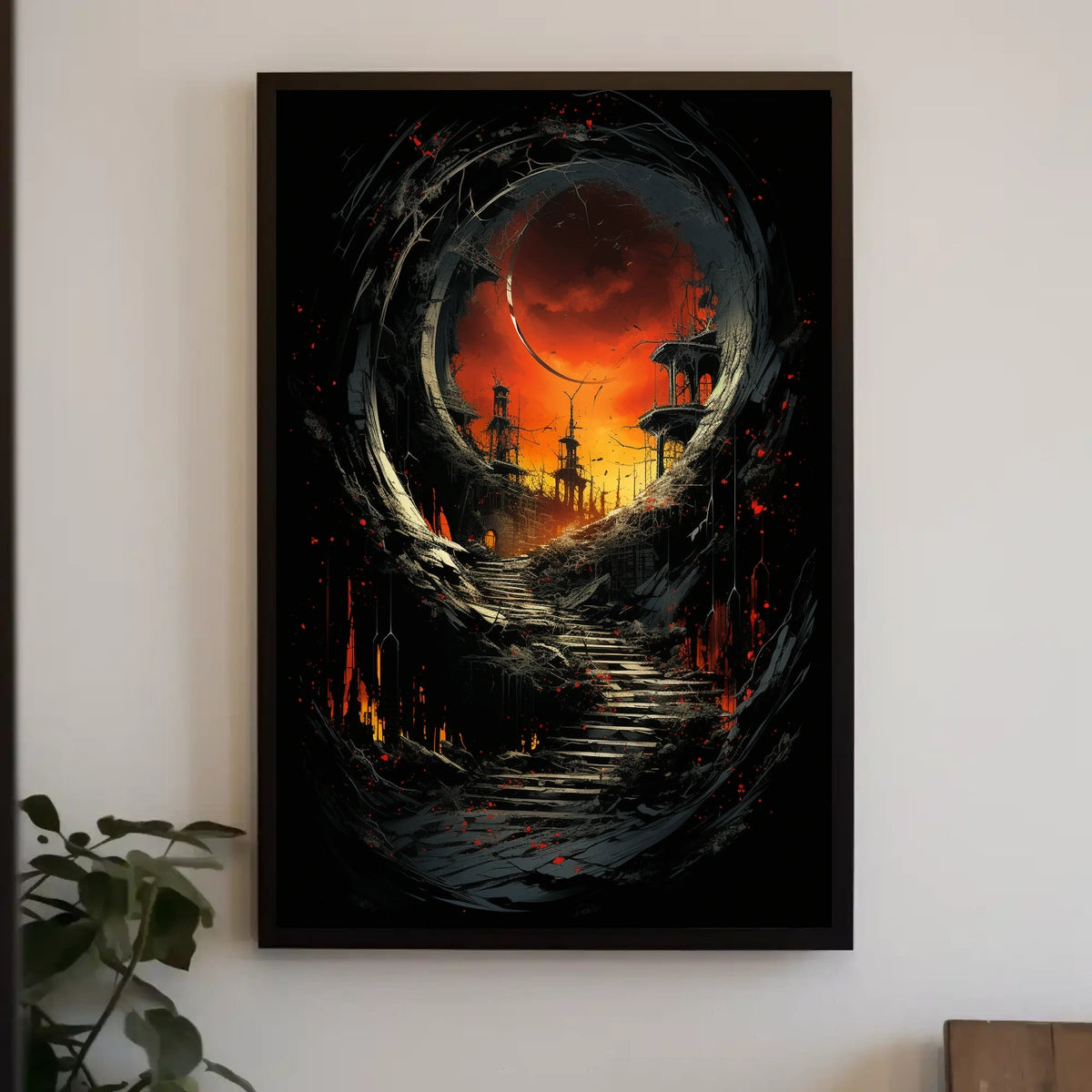 Apocalyptic Dystopian World Surreal Landscape Artistic Poster