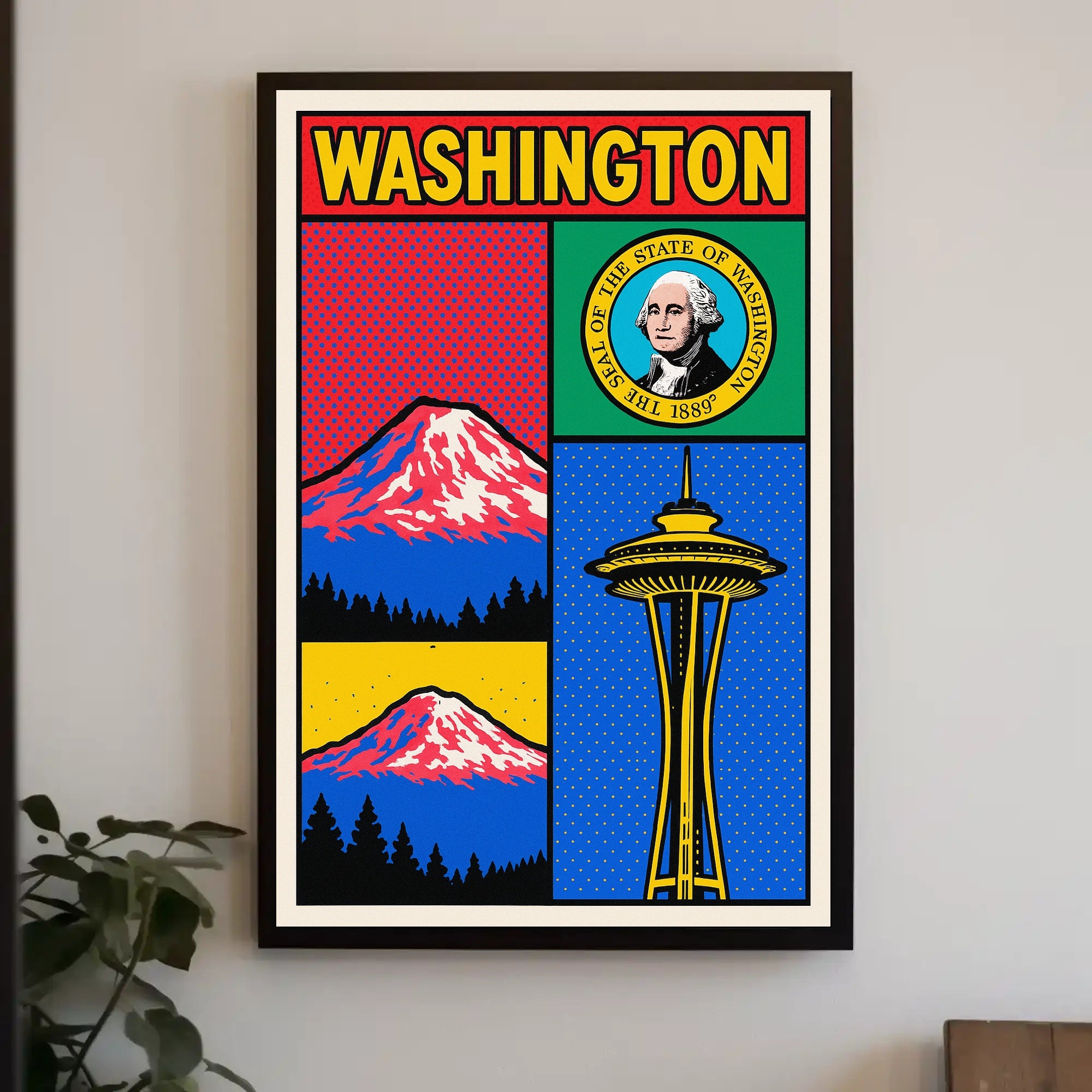 Washington Pop Art Poster PosterGoat