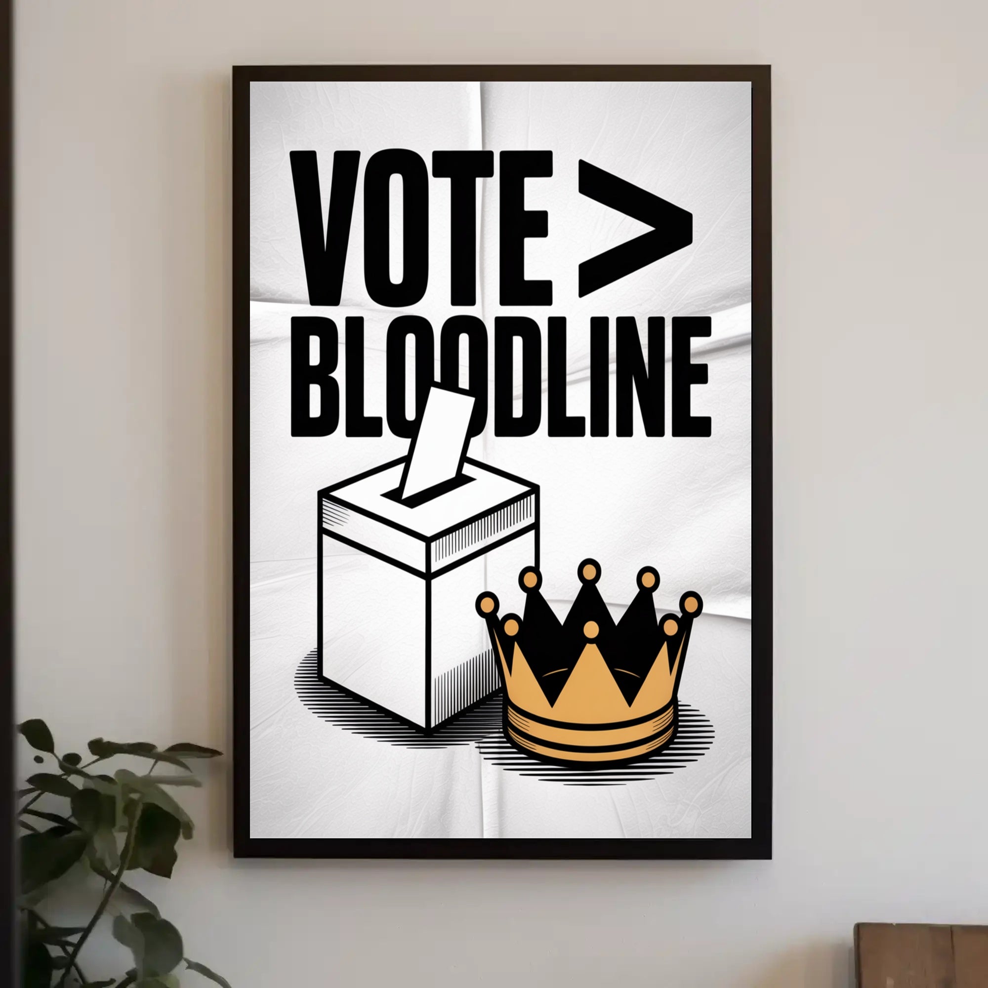 Democracy Versus Monarchy Political or Propaganda Poster