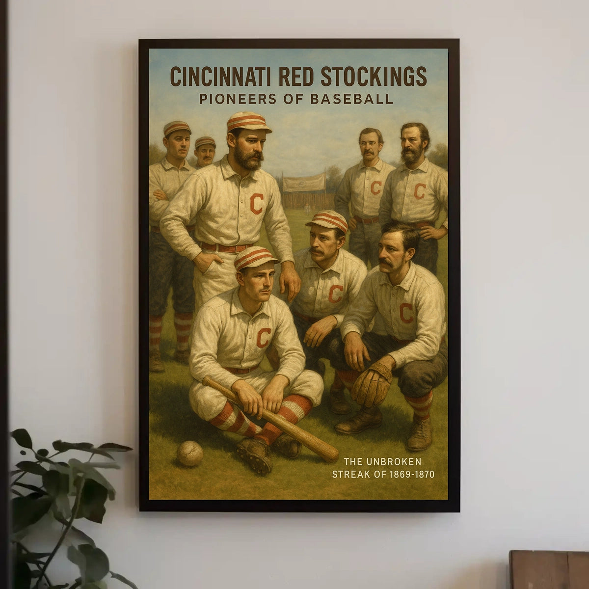 Cincinnati Red Stockings Pioneers of Baseball Poster