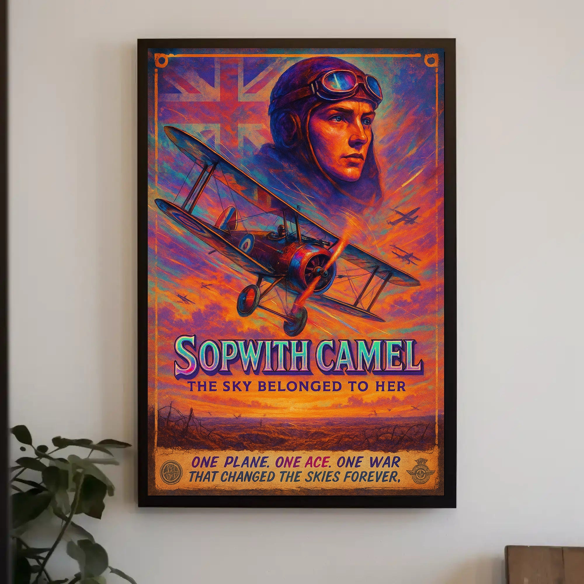 Sopwith Camel Aviation Poster: Bold Historical & Nostalgic Art