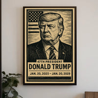 Donald Trump 47th President Scenic Patriotic Heritage Timeless Wall Art Iconic Legacy Gift Poster