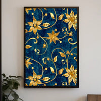 Luxurious Floral Baroque Art Nouveau Design Artistic Poster