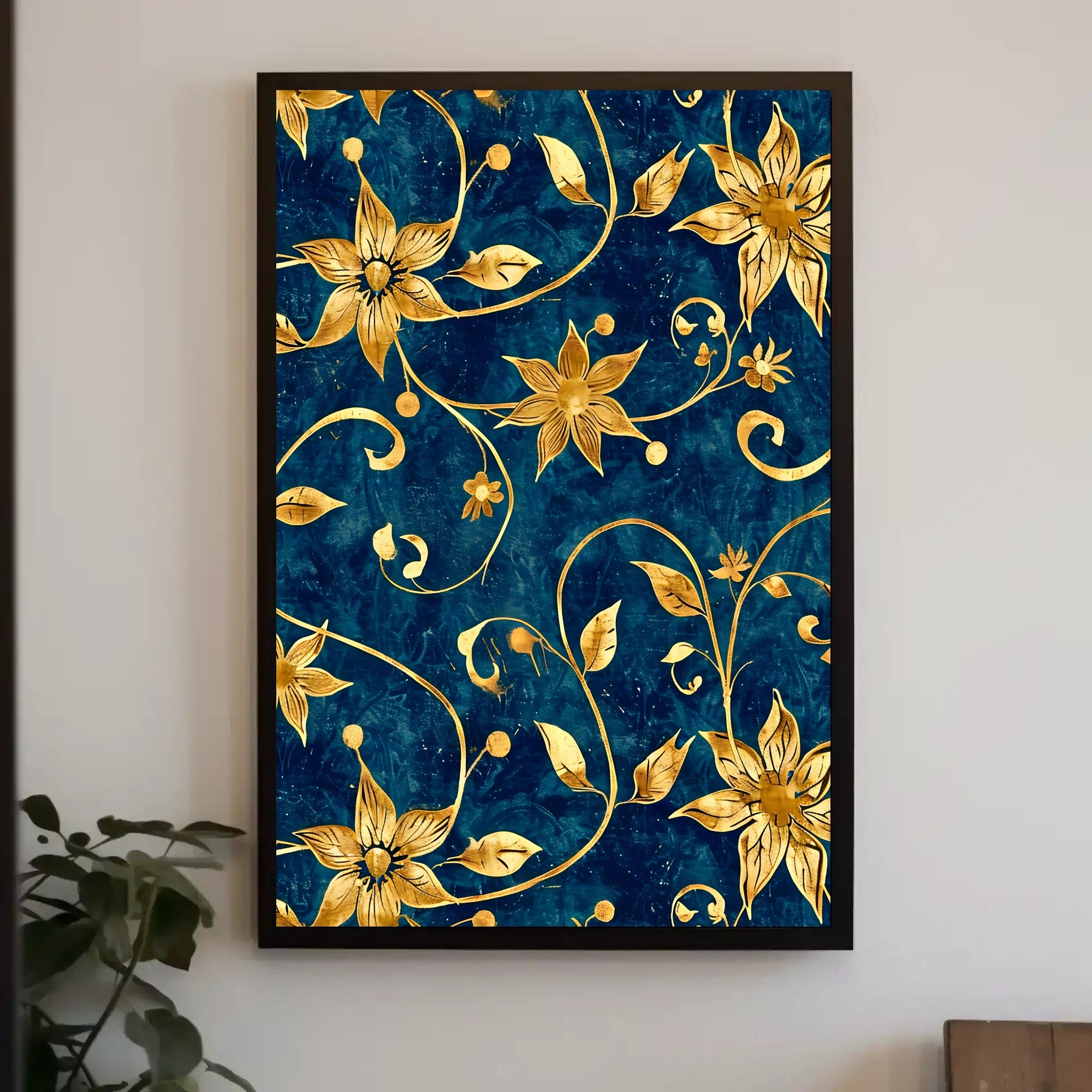 Luxurious Floral Baroque Art Nouveau Design Artistic Poster