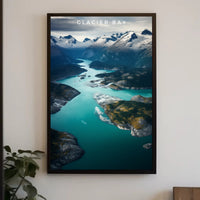 Glacier Bay Travel Poster Serene Landscape Wall Art