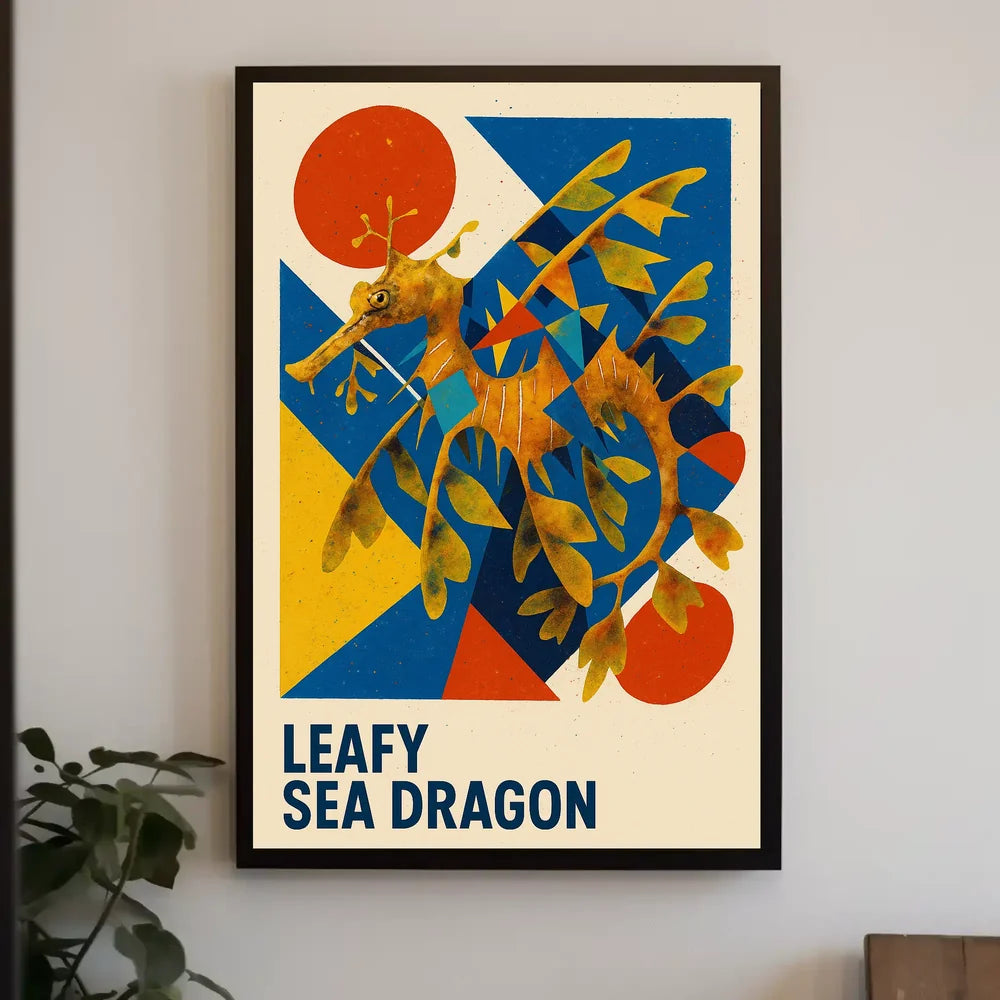 Leafy Sea Dragon Marine Life Art Poster