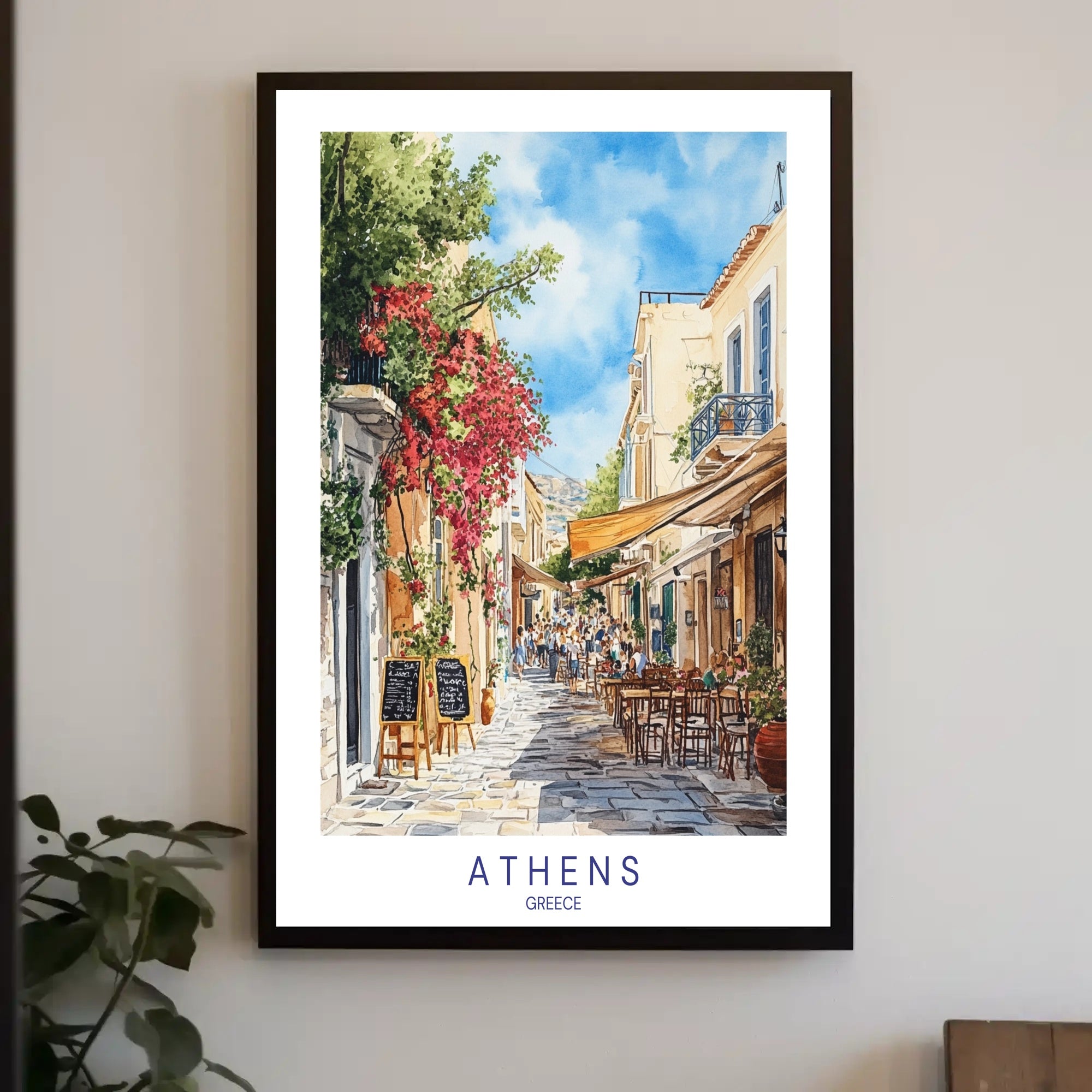 Vibrant Streets of Athens Poster PosterGoat