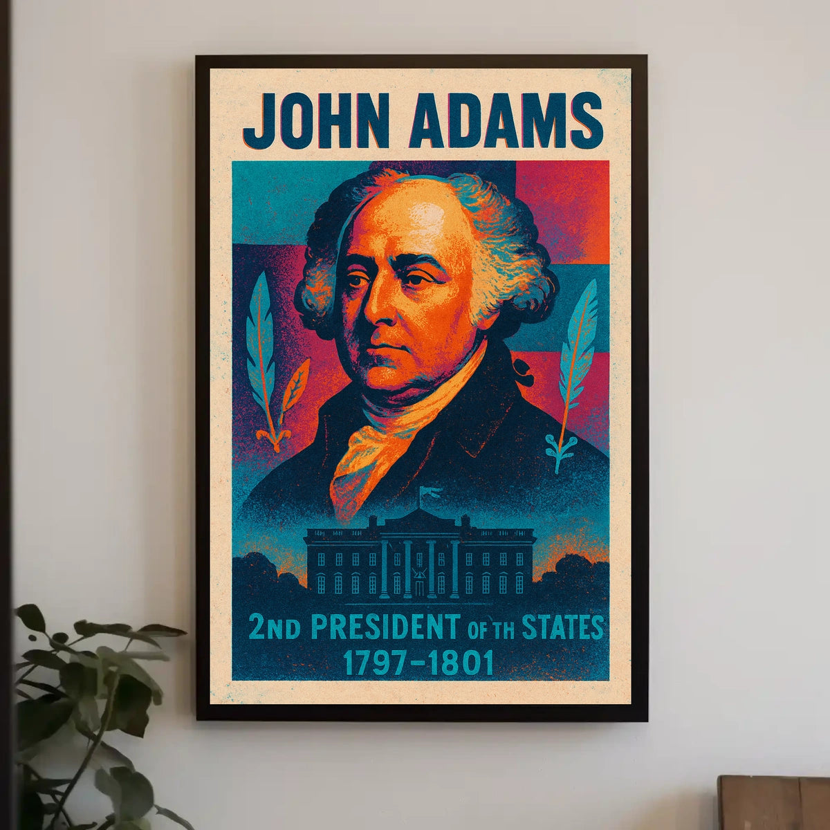 John Adams 2nd President Poster