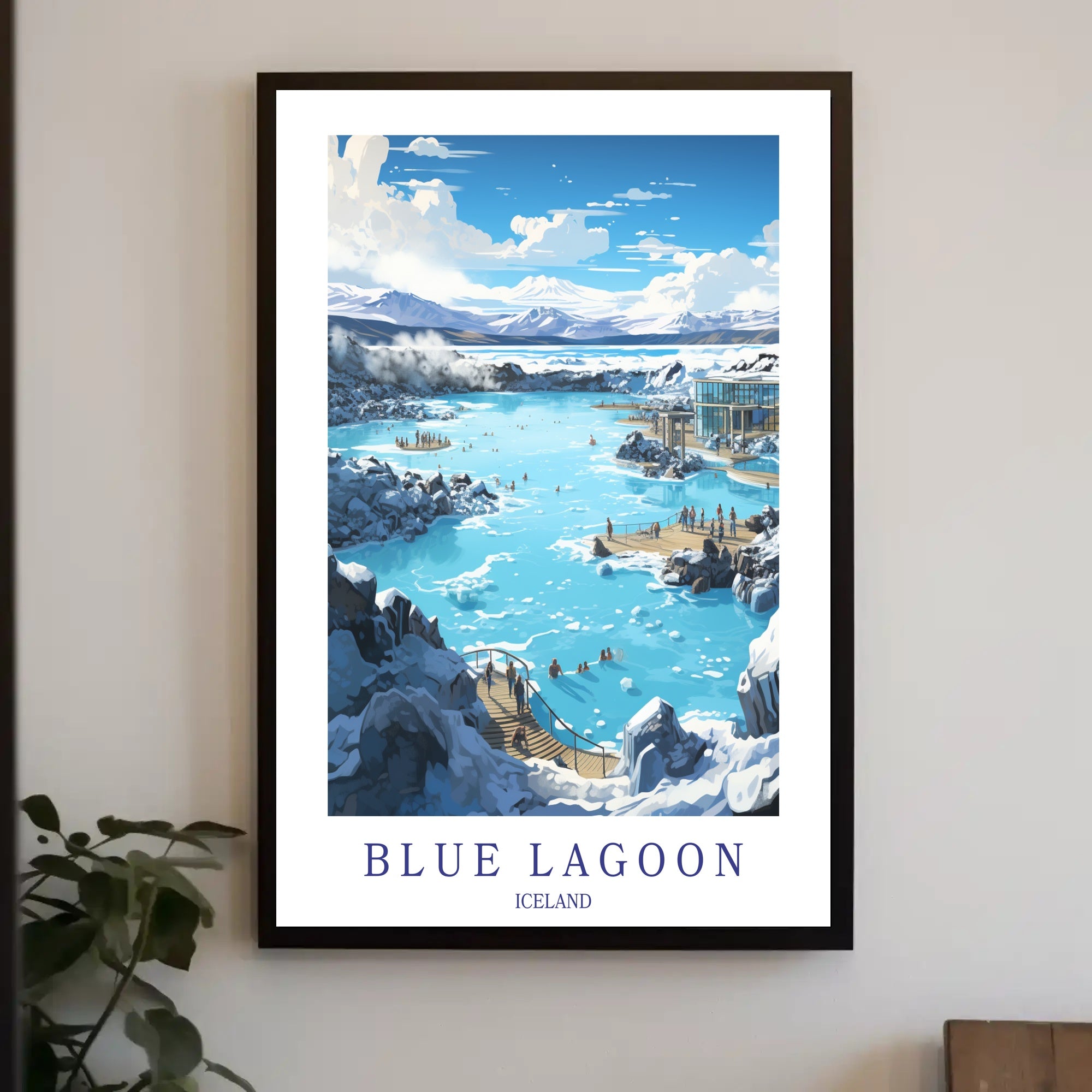 Blue Lagoon Escape: Icelandic Tranquility Travel Poster PosterGoat