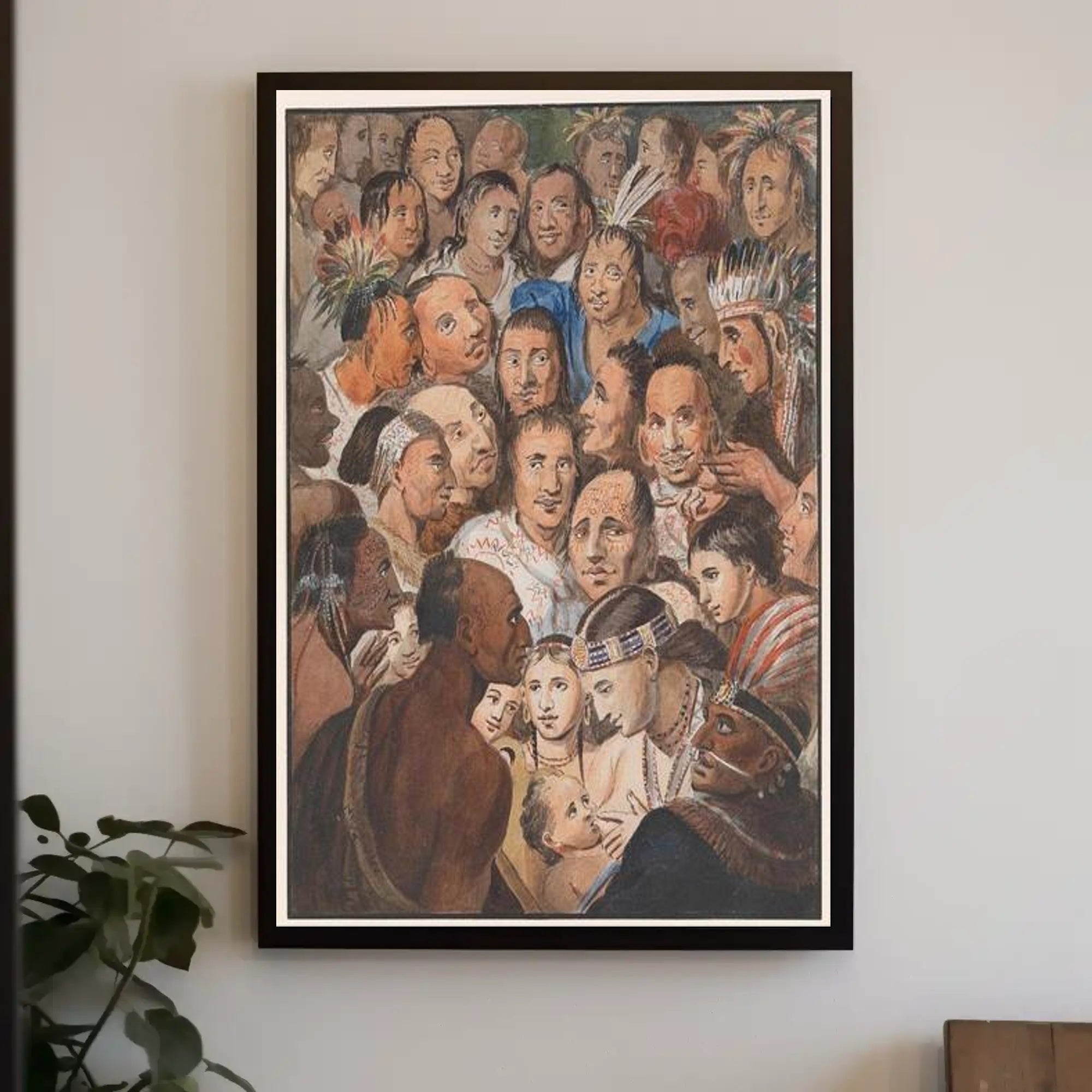 Gathering of Diverse Faces Poster PosterGoat