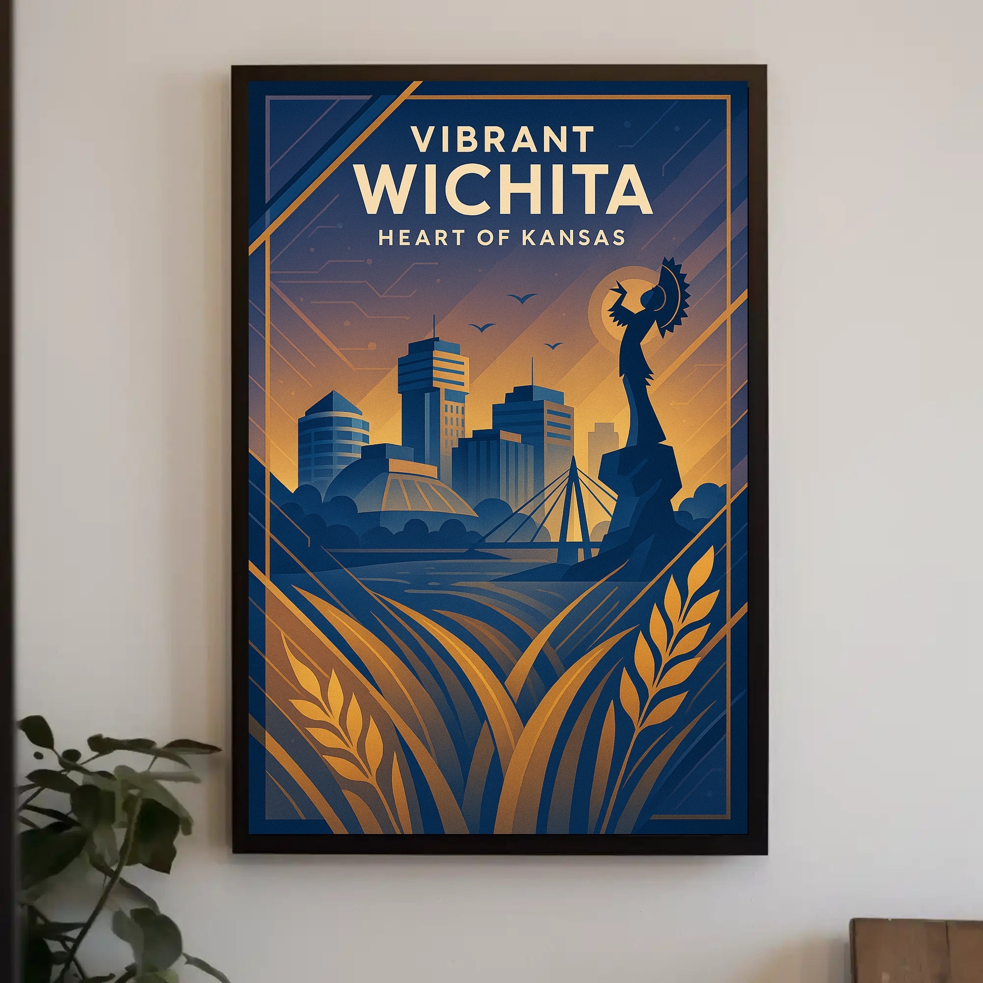 Vibrant Wichita Modern Cityscape: Urban or Cityscape Poster PosterGoat