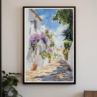 Serene Mediterranean Alley Poster PosterGoat