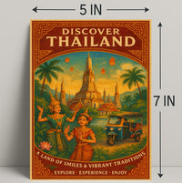 Discover Thailand Vintage Poster Art Print PosterGoat