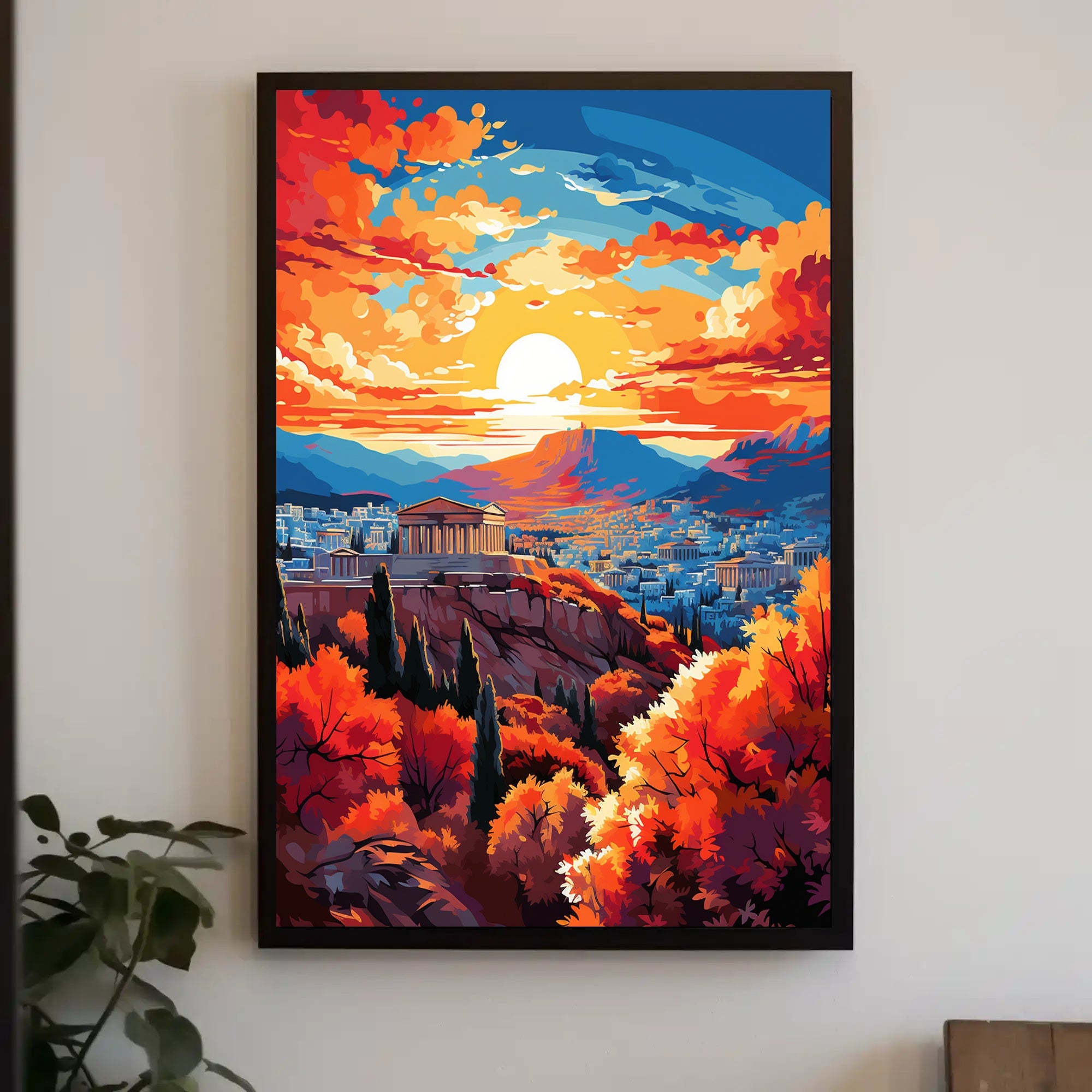 Athenian Sunset Poster