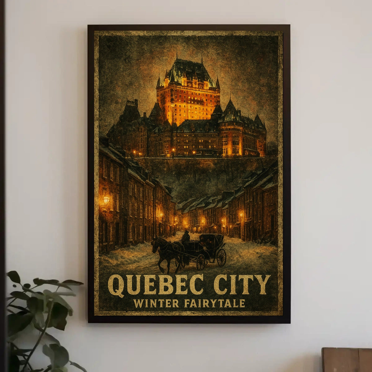 Quebec City Winter Fairytale Poster