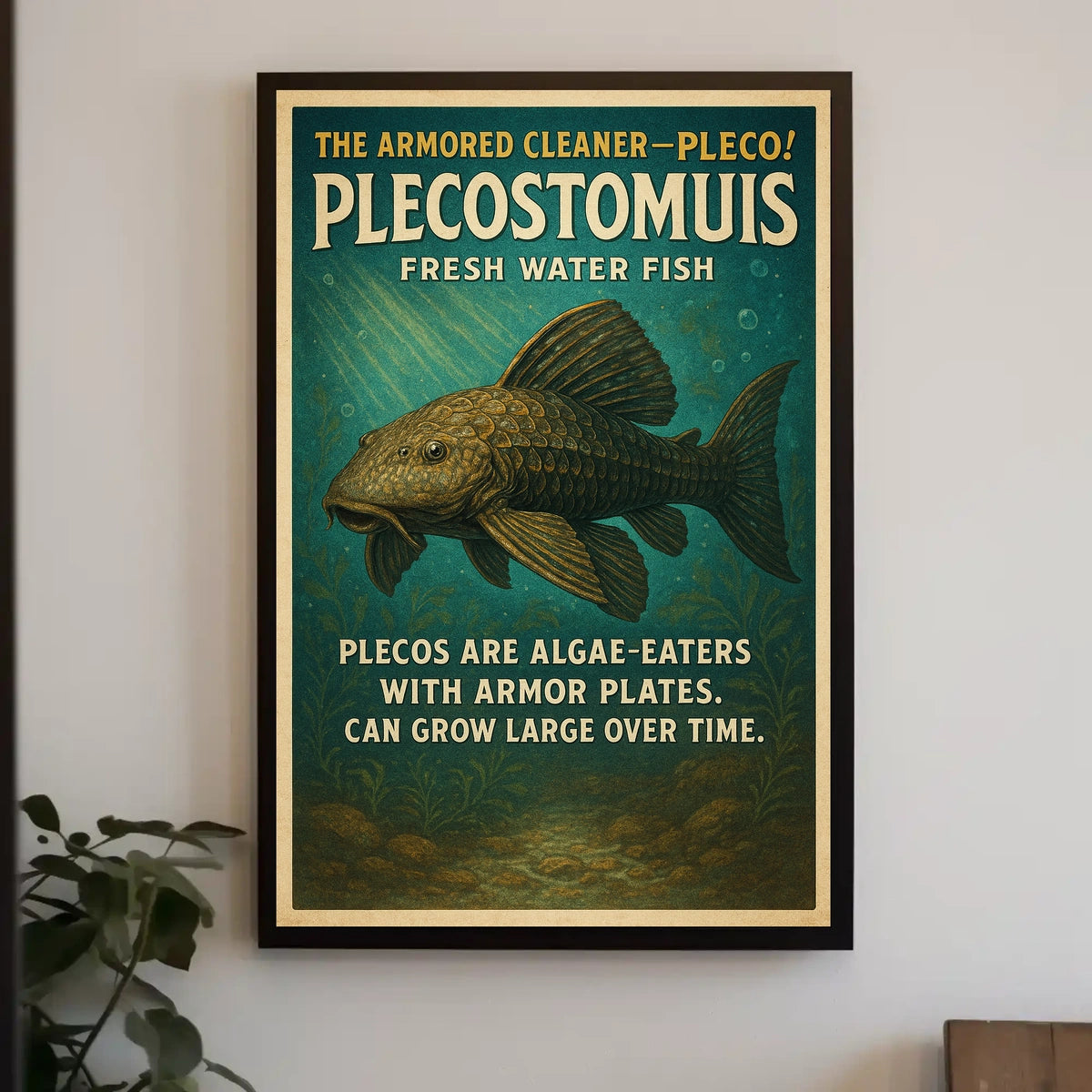 The Armored Cleaner Plecostomus Poster