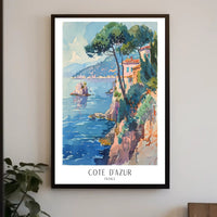 Côte d'Azur Vintage Travel Poster PosterGoat