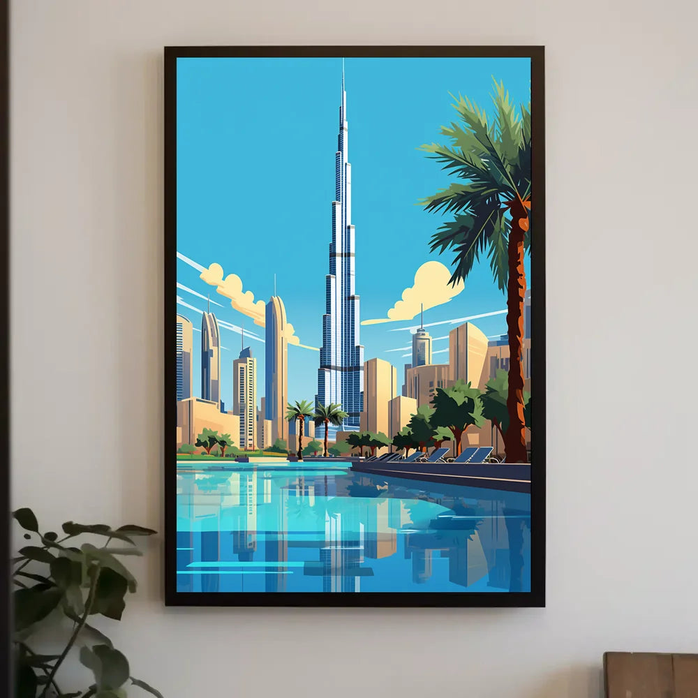 Dubai Skyline Luxury Poster: Modern Urban Oasis