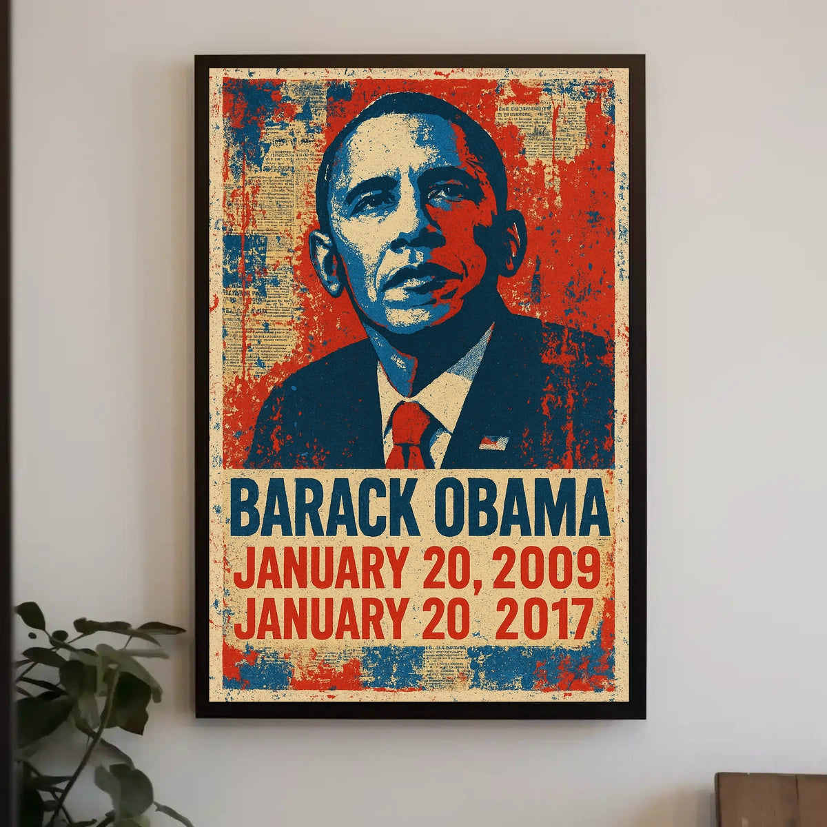 Barack Obama 44th President of the United States Street Art Mashup Poster