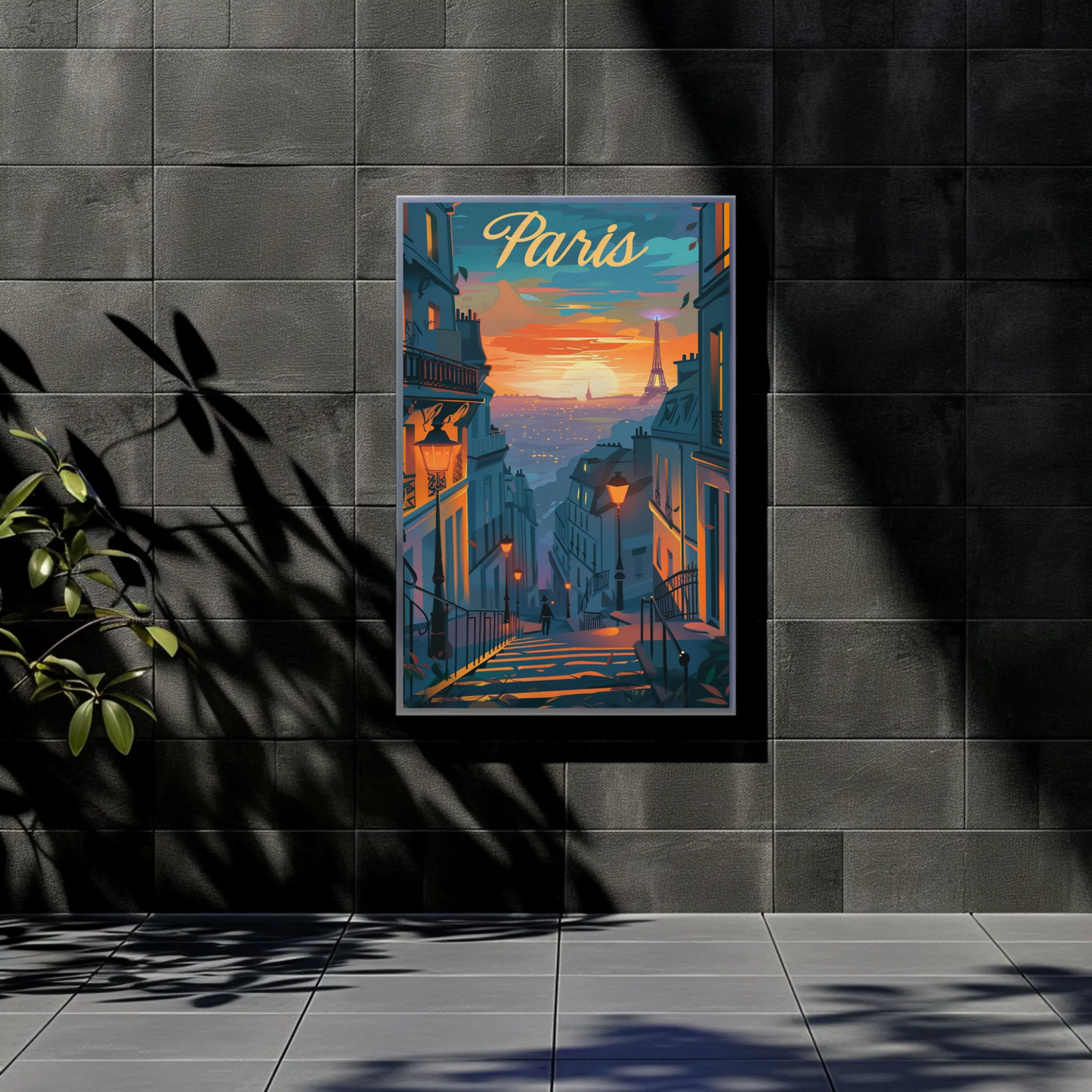Paris – Sunset Eiffel Tower from Hill View