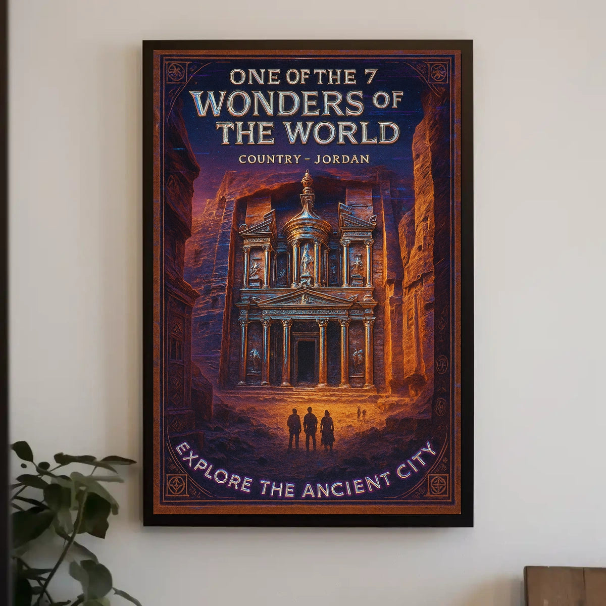 Petra One of the 7 Wonders of the World Poster