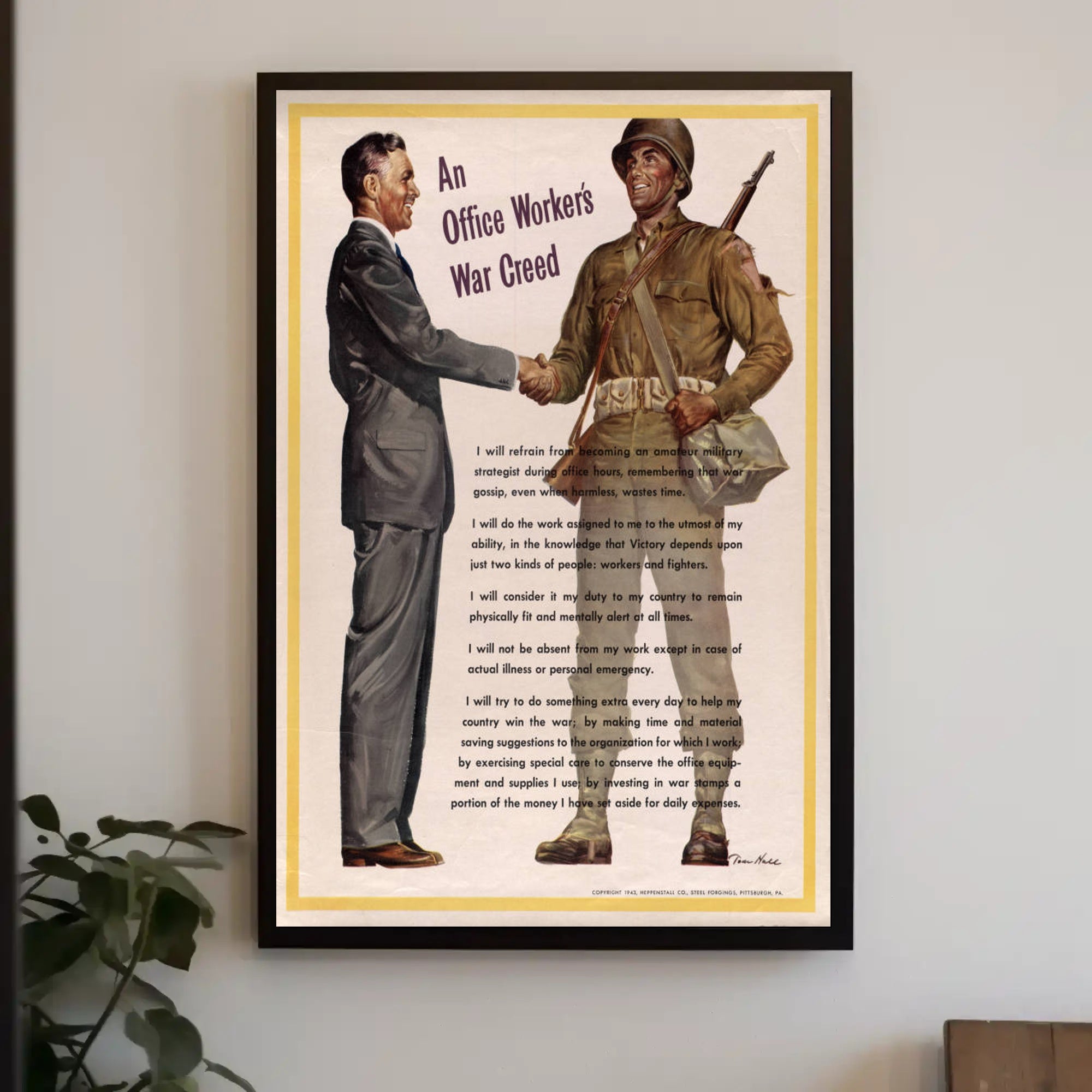 An Office Worker's War Creed Poster PosterGoat