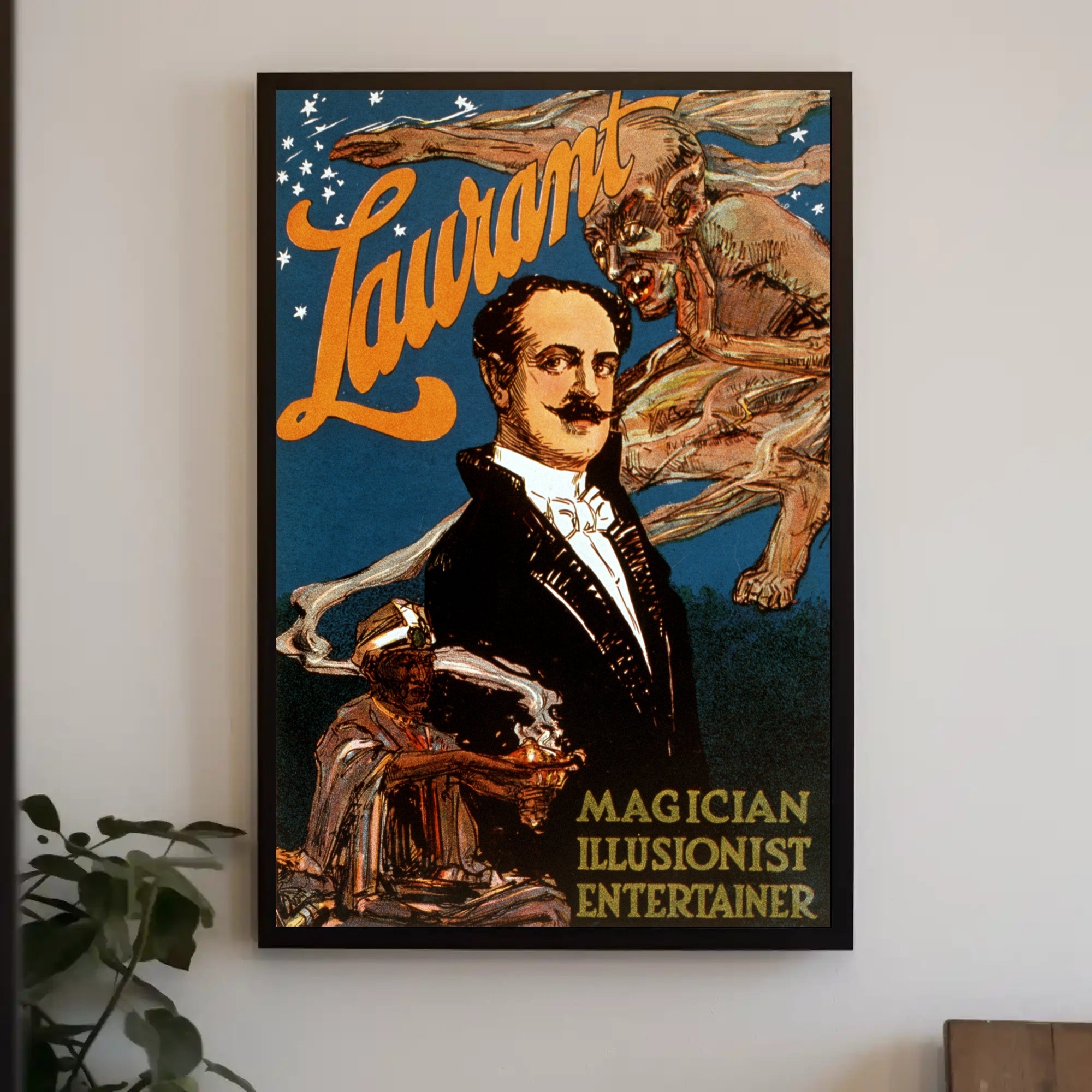 Vintage Magician Laurant Drama Poster - Historical or Cultural Poster