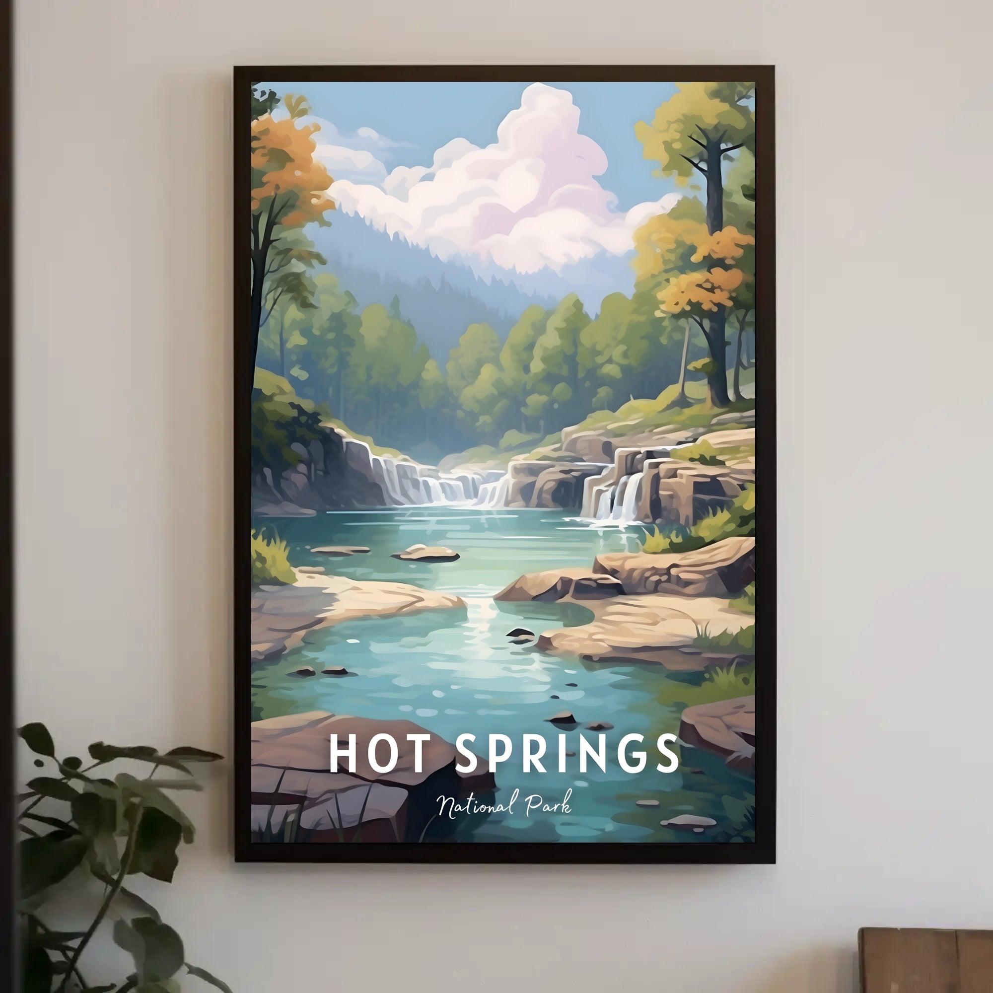 Hot Springs National Park Poster Scenic Travel Print