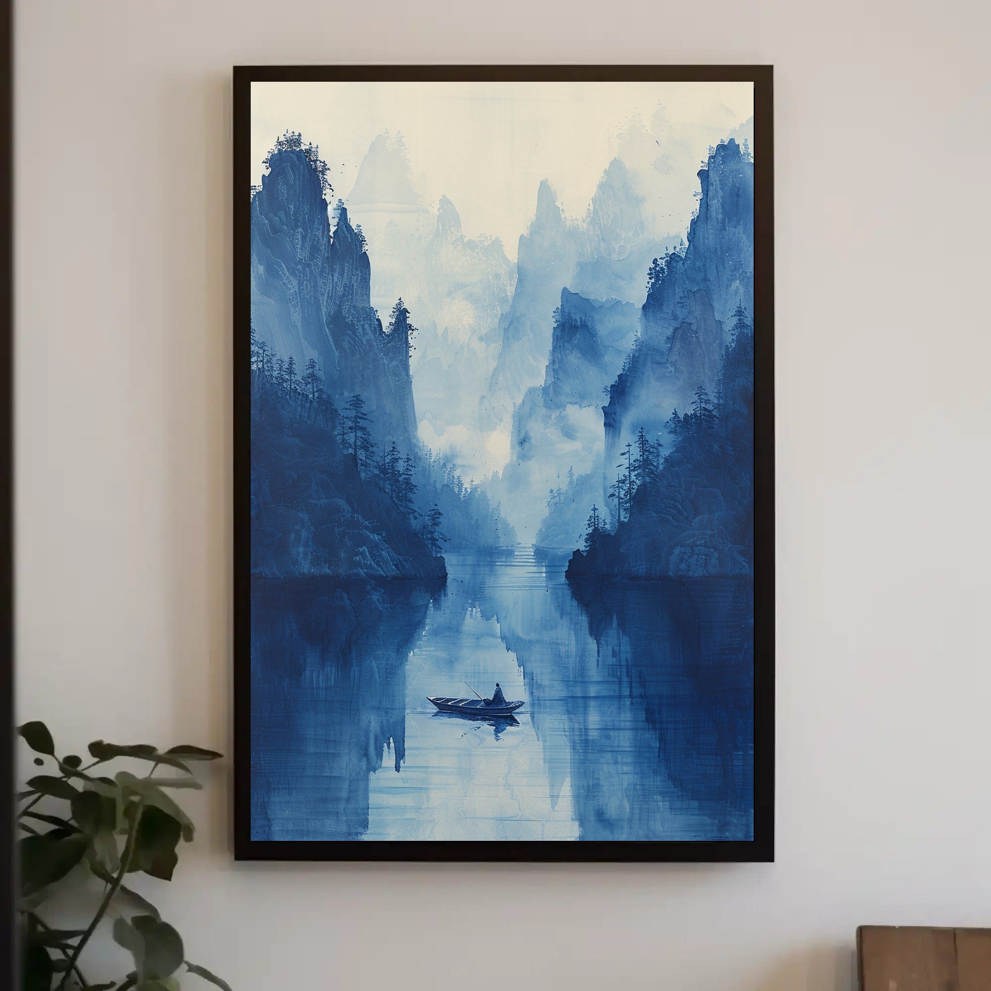 Tranquil Mountain Reflection Art Print Poster for Home Decor PosterGoat