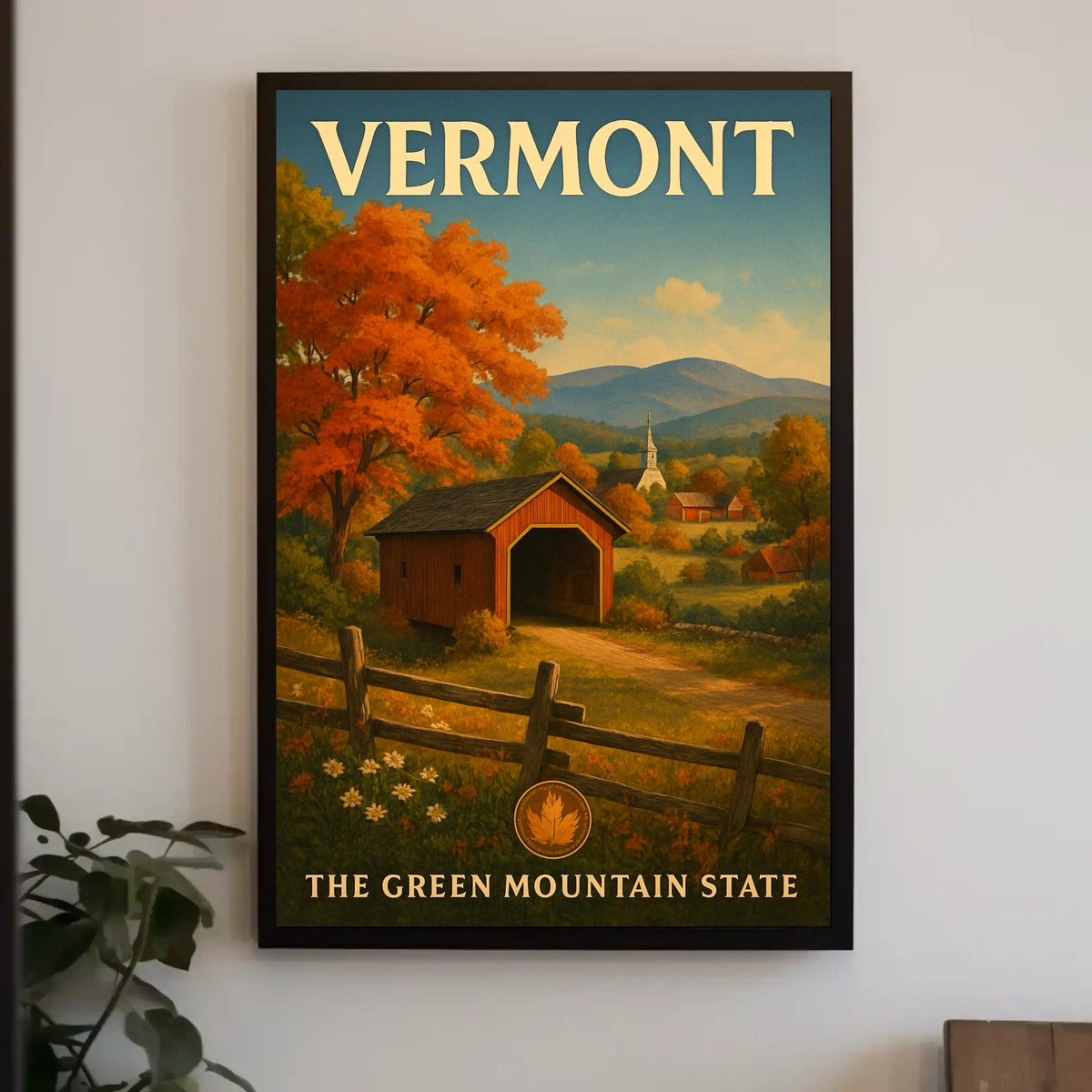 Vermont The Green Mountain State Poster