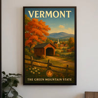 Vermont The Green Mountain State Poster