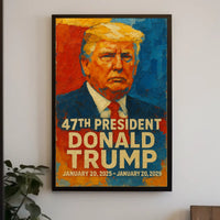 Donald Trump Visionary Color Pop Art Portrait Vibrant Leadership Patriotic American Icon Poster