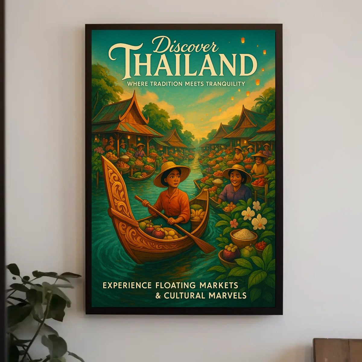 Discover Thailand Floating Markets Cultural Marvels Poster