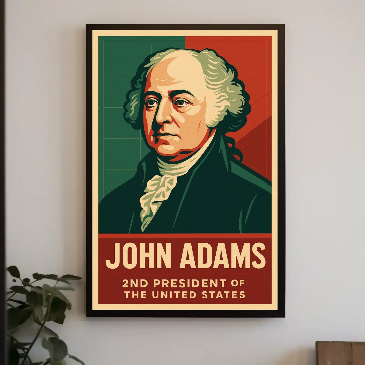John Adams Second President Patriotism Typography Poster
