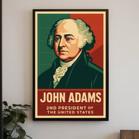 John Adams Second President Patriotism Typography Poster