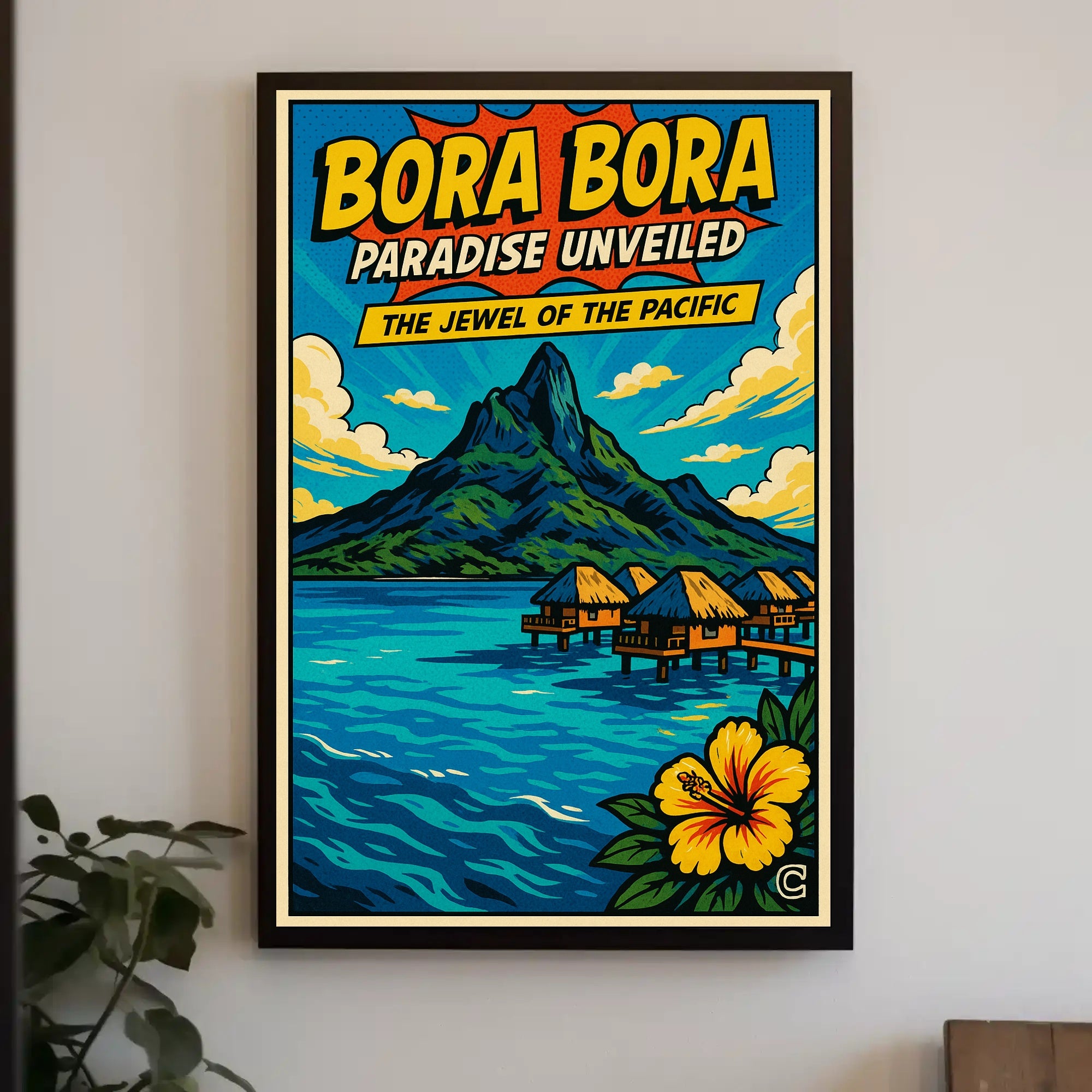 Bora Bora Vintage Travel Poster with Tropical Nostalgia PosterGoat