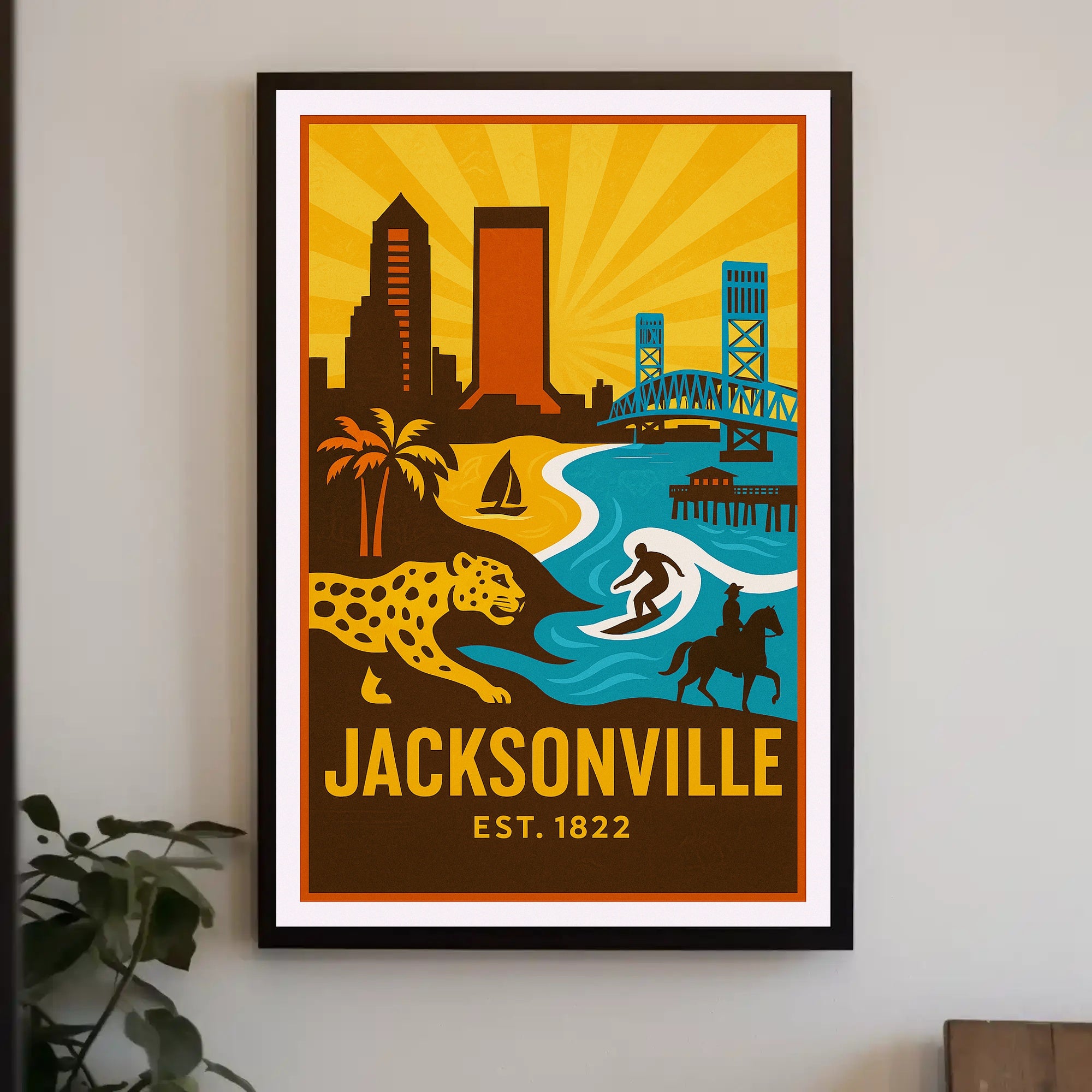 Jacksonville Established 1822 Poster PosterGoat