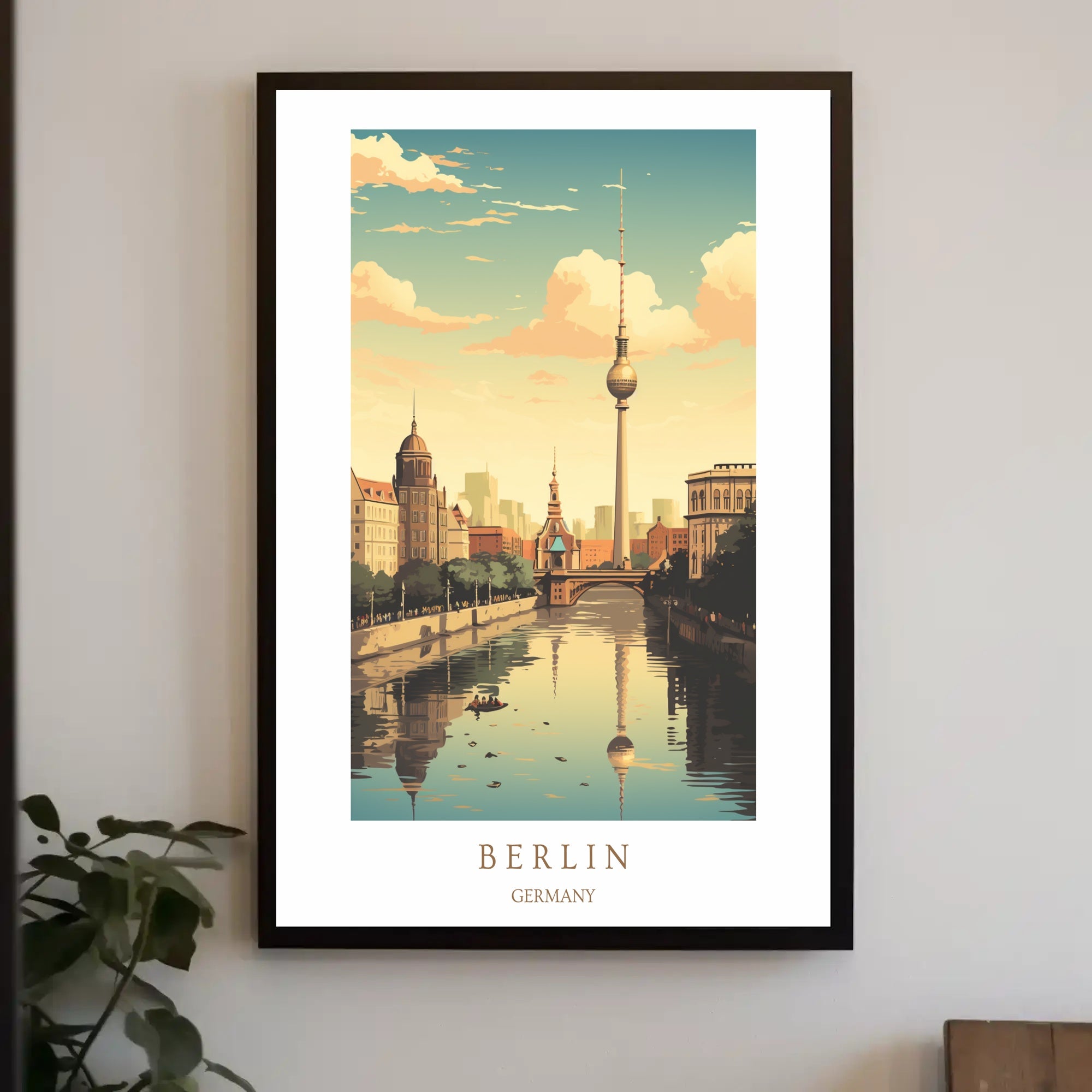 Berlin Skyline Poster PosterGoat