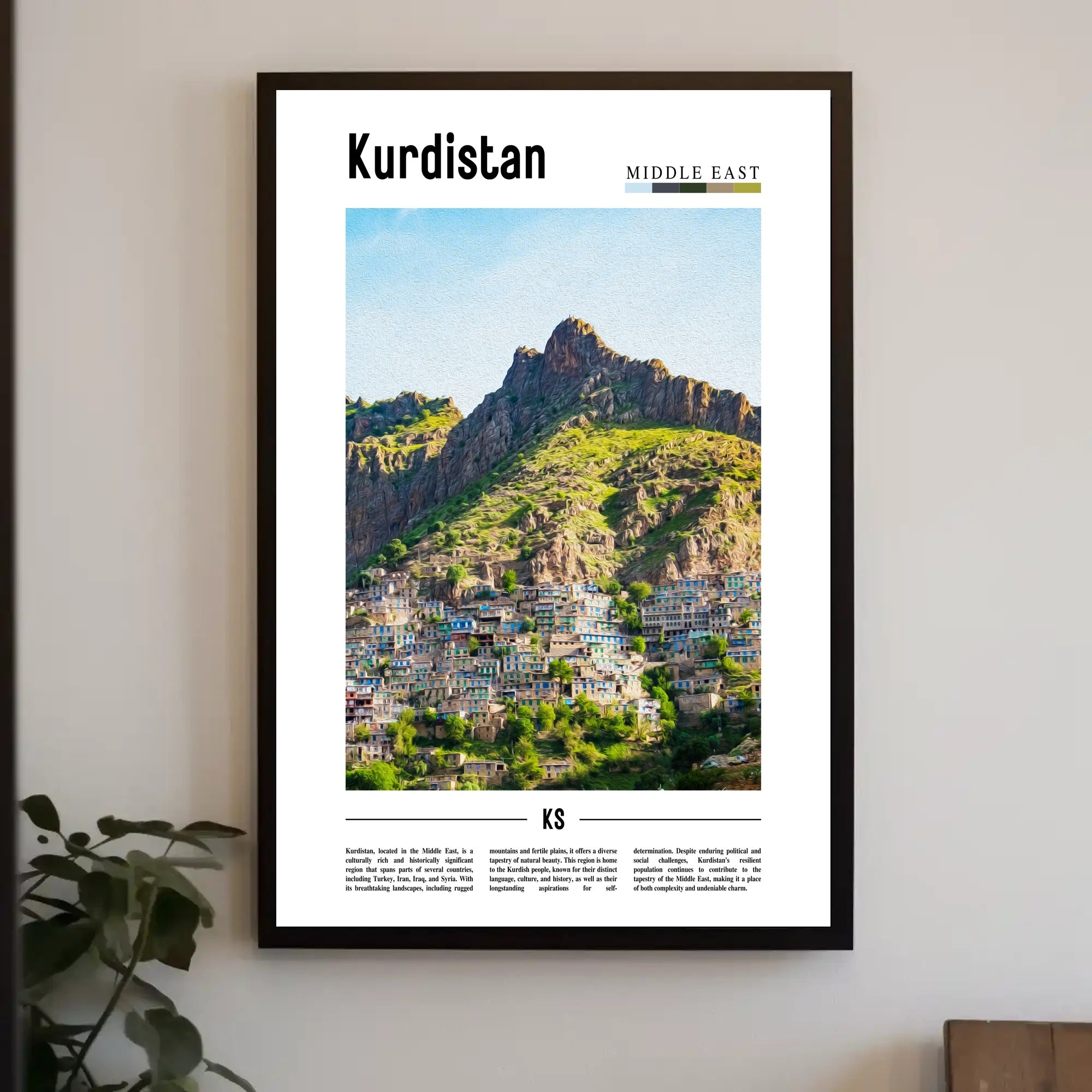Kurdistan Mountain Landscape Cultural or Heritage Poster PosterGoat
