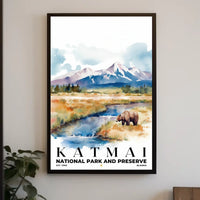 Katmai Watercolor Wall Art Poster