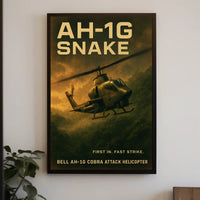 Bell AH-1G Cobra Helicopter Military Recruitment Poster