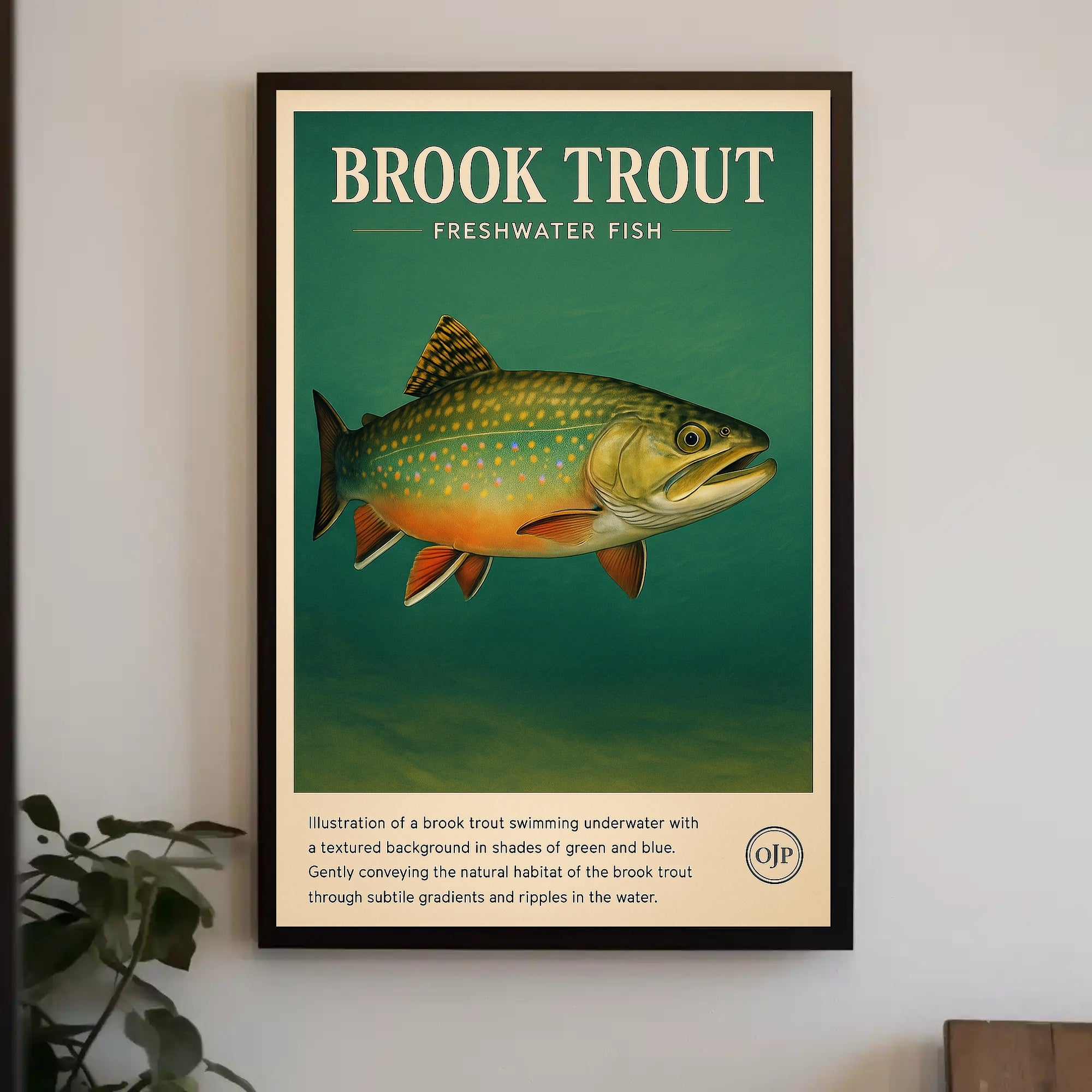 Brook Trout Freshwater Fish Poster PosterGoat